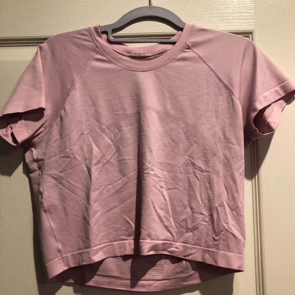 Lululemon Athletica Pink Crop Swiftly Tech